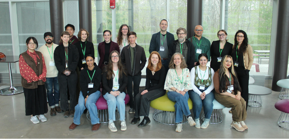 Attendees gather for photo in WIRB lobby